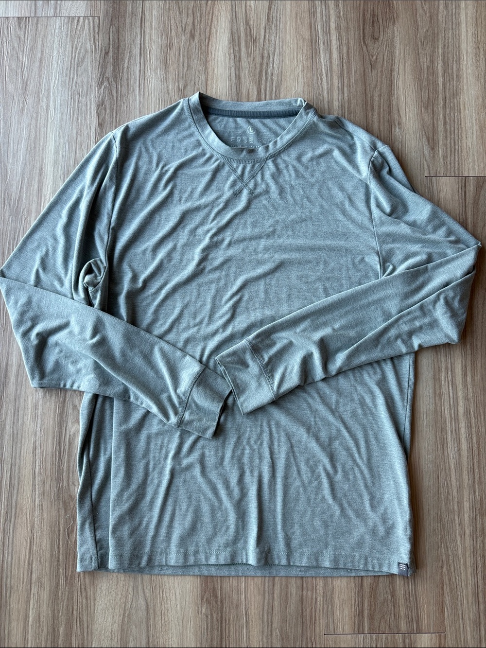 Free Fly Apparel Men's Long-Sleeve Crew Shirt - Light Green